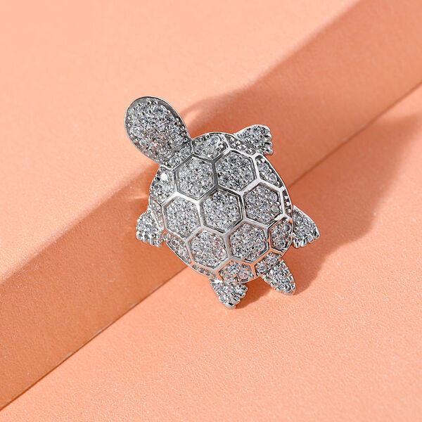 Zirkonia-Anh&auml;nger, reines Messing ca. 0,94 ct image number 3