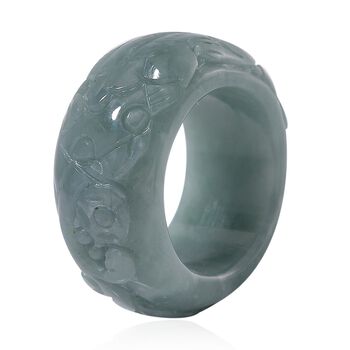 Nat&uuml;rlicher, geschnitzter Jade Ring - 60 ct.