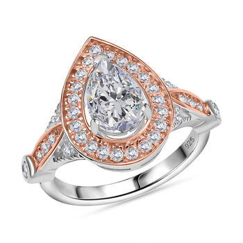 Zweifarbiger Moissanit Ring - 1,75 ct.