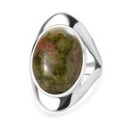 Unakite Ring Edelstahl (Gr&ouml;&szlig;e 18.00) ca. 18,01 ct