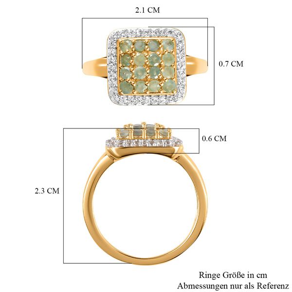 Alexandrit und wei&szlig;er Zirkon-Ring - 0,80 ct. image number 7