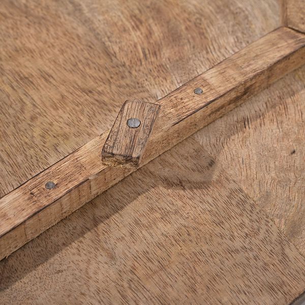 NAKKASHI Tisch Mangoholz handgeschnitzt sechseckig 68 x 68 x 49 cm Burnt-Finish image number 9