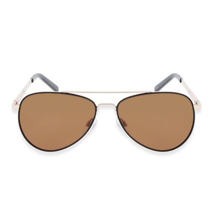 SOLE & LUCE - Swiss Eyewear G. Kelly, Ultra-Polarized Sonnenbrillen UV400, Mattes Gold-Braun