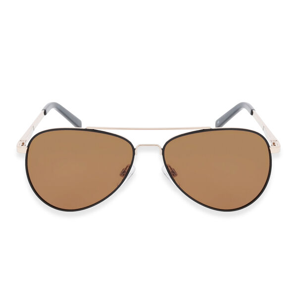SOLE & LUCE - Swiss Eyewear G. Kelly, Ultra-Polarized Sonnenbrillen UV400, Mattes Gold-Braun