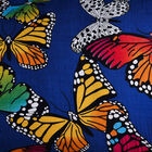 Bedruckter Sarong aus Viskose, Schmetterling Muster, Mehrfarbig und Blau image number 3