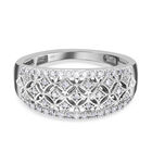 Weißer Diamant Ring, 925 Silber platiniert (Größe 17.00) ca. 0.20 ct