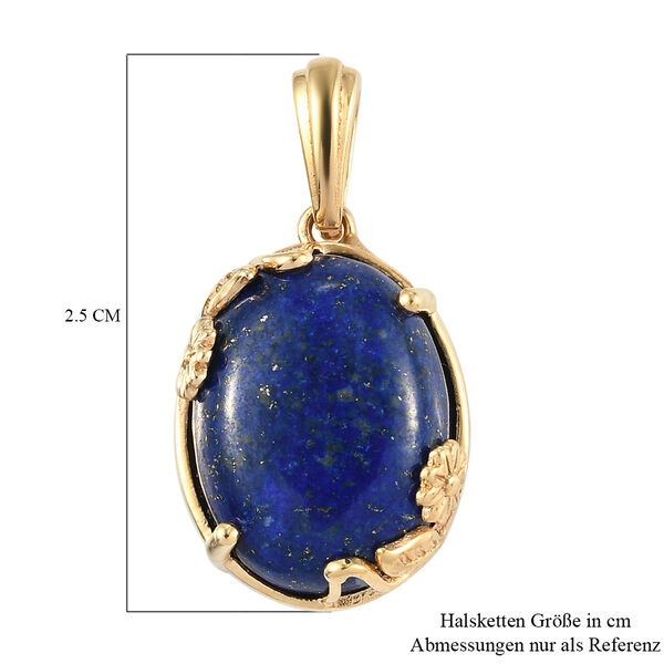 Lapislazuli Anh&auml;nger 950 Kupfer Ionenbeschichtetes Gold Platin ca. 9,89 ct image number 6