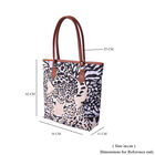 Klassische Handtasche mit naturfreundlichem Kunstleder-Griff, Leopard-Muster image number 4