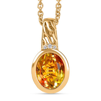 EVER TRUE Sphaleros Quarz, Wei&szlig;er Zirkon Schmuckset ca. 50 cm ca. 3,19 ct.