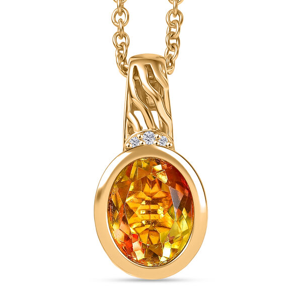 EVER TRUE Sphaleros Quarz, Wei&szlig;er Zirkon Schmuckset ca. 50 cm ca. 3,19 ct. image number 0