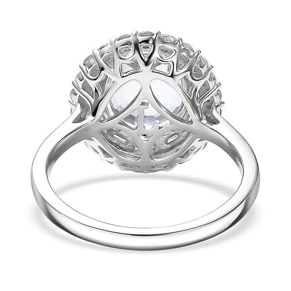 LUXURIANT DIAMOND - AAA Aquamarin, Lab Grown Diamant Ring 417 Gold (Gr&ouml;&szlig;e 20.00) ca. 3,03 ct image number 4