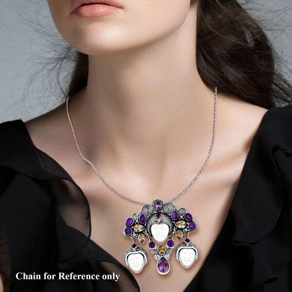 Bali Kollektion - AA Rosa Amethyst Anhänger 925 Silber ca. 18.83 ct image number 2