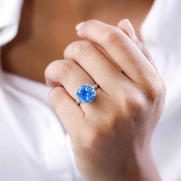 Karibik Quarz und Zirkon Ring - 7,09 ct. image number 3