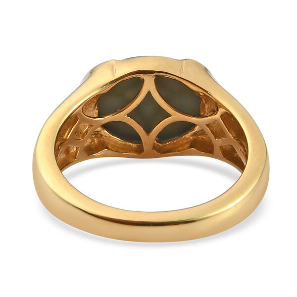 Boulder Opal Triplett Ring 925 Silber vergoldet  ca. 2,11 ct image number 8