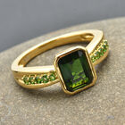 Natürlicher Chromdiopsid-Ring, 925 Silber vergoldet  ca. 1,88 ct image number 1