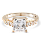 LUSTRO STELLA - feinster Zirkonia-Ring, 925 Silber vergoldet image number 0