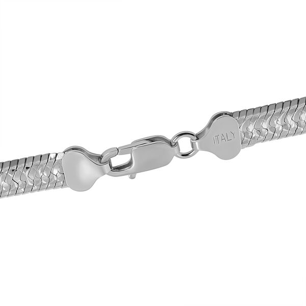 Fischgräten-Kette 50 cm in rhodiniertem 925 Silber image number 3