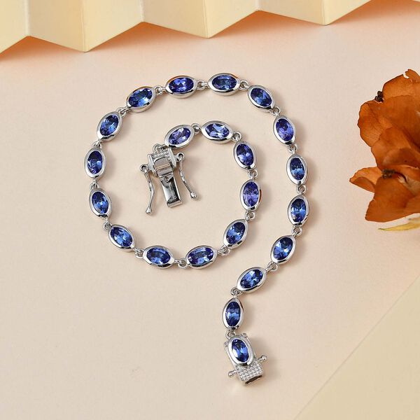 AAA Tansanit Armband ca. 19 cm 925 Silber rhodiniert ca. 5,94 ct. image number 8