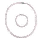 Weißer Kristall Schmuckset Reines Messing