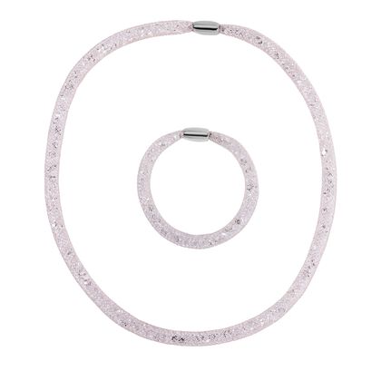 Wei&szlig;er Kristall Schmuckset Reines Messing