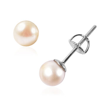 Japanische Akoya-Perle Ohrstecker 925 Silber rhodiniert