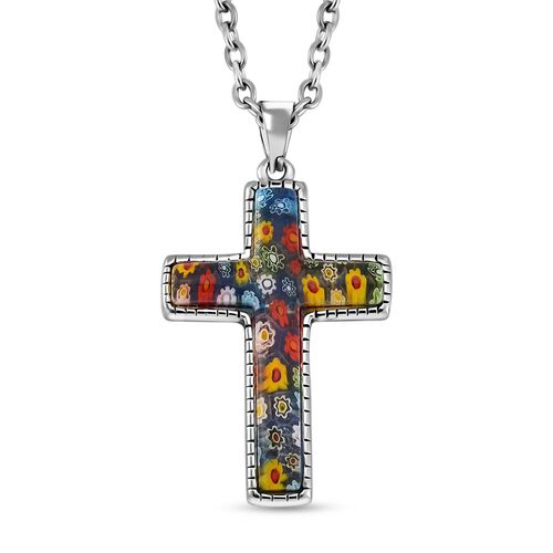 Murano-Stil Glas Schmuckset  Edelstahl, Edelstahl Schwarz oxidiert