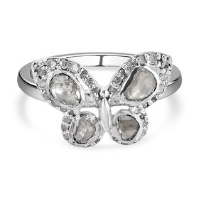 Weißer Polki Diamant-Ring - 0,50 ct.
