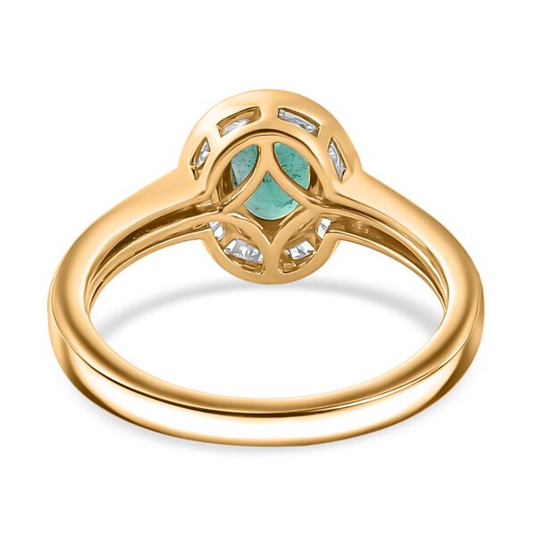 AAAA Kagem sambischer Smaragd und Diamant Ring in 585 Gold - 0,88 ct. image number 6