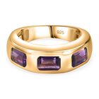 Afrikanischer Amethyst Ring 925 Silber Gelbgold Vermeil (Größe 18.00) ca. 1.71 ct