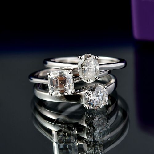 D’joy Moissanit Schmuckset 925 Silber rhodiniert (Größe 16) ca. 2,65 ct. image number 1
