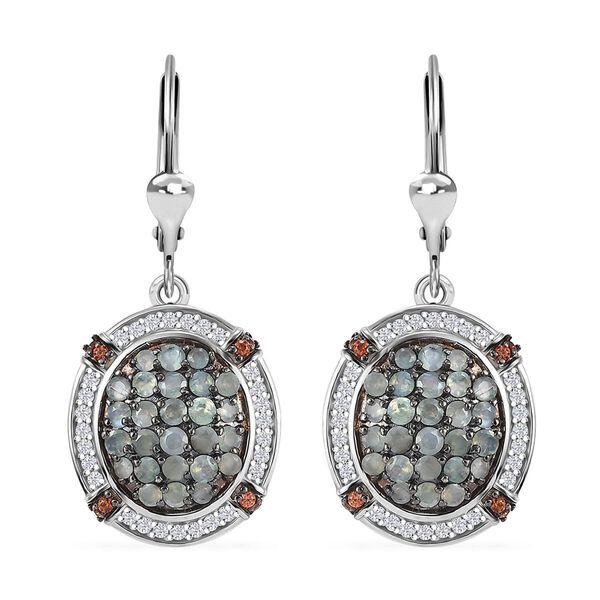 D'Joy AA Alexandrit, Kaffee und weiße Zirkon Ohrringe - 2,54 ct. image number 0