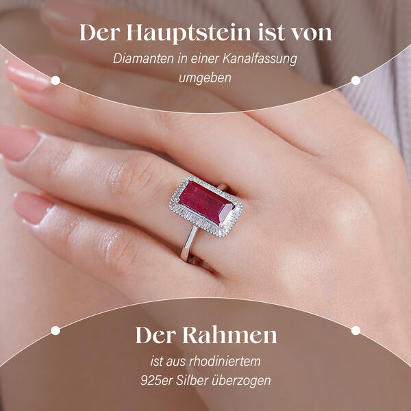 Afrikanischer Rubin und Diamant-Ring - 4,67 ct. image number 3