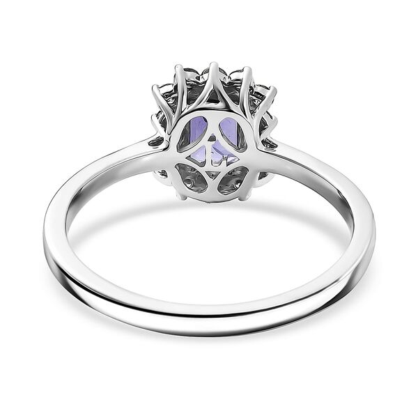 LUXURIANT AAA Tansanit und Labor Diamant Ring 417 Wei&szlig;gold - 1,50 ct. image number 4