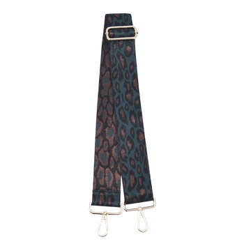 Verstellbarer Riemen, Leopardenmuster, Gr&ouml;&szlig;e: 80-115x5cm cm, Braun und Gr&uuml;n