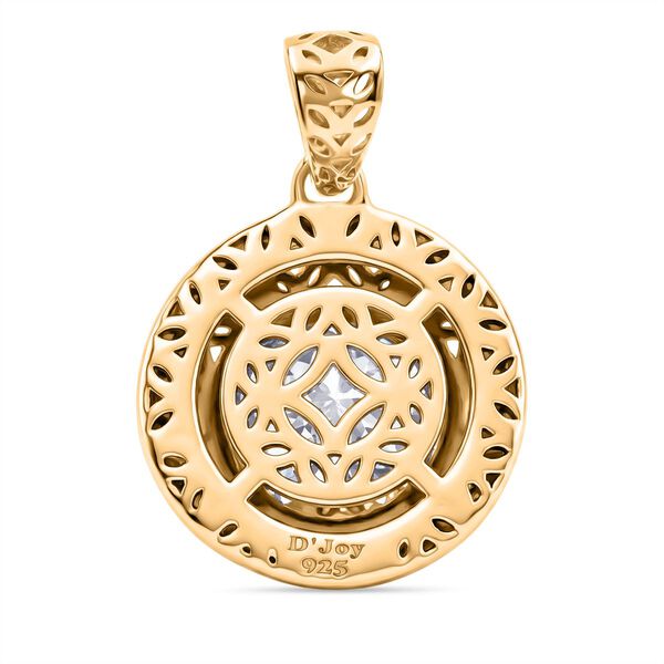 D'Joy Moissanit Anh&auml;nger 925 Silber 750 Gelbgold Vermeil ca. 2.23 ct image number 4