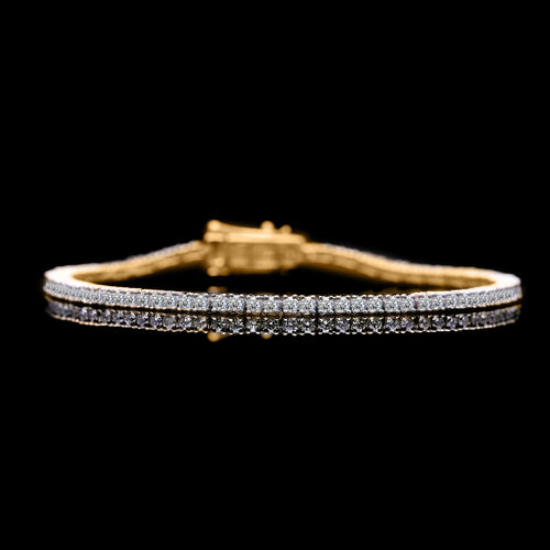 LUXURIANT DIAMOND- SGL zertifiziertes VS-EF Labor Diamant Armband in 585 Gelbgold, 19cm - 5 ct. image number 9
