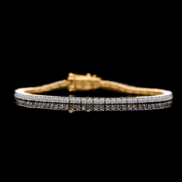 LUXURIANT SGL zertifiziertes VS-EF Labor Diamant Armband in 585 Gelbgold, 19cm - 5 ct. image number 9