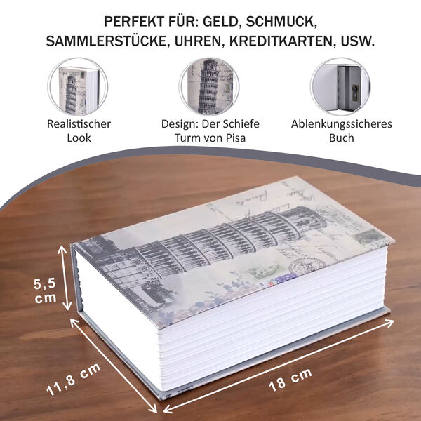 Pisa Turm Tresor mit Zahlenschloss image number 10