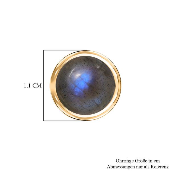 AAA Labradorit Ohrringe 925 Silber vergoldet ca. 6.91 ct image number 7