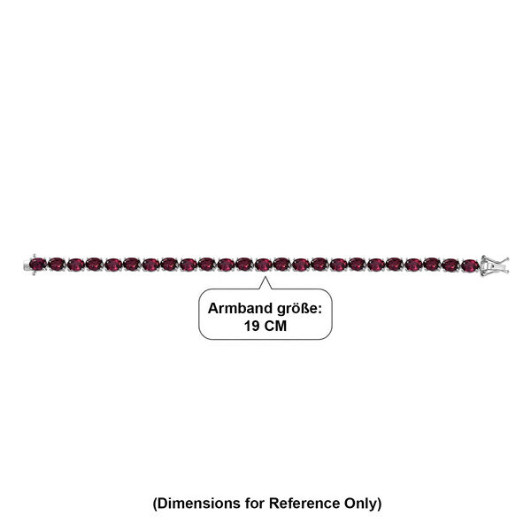 D'Joy AA Nat&uuml;rlicher Rhodolith Granat Armband ca. 19 cm 925 Silber rhodiniert ca. 24,50 ct. image number 4