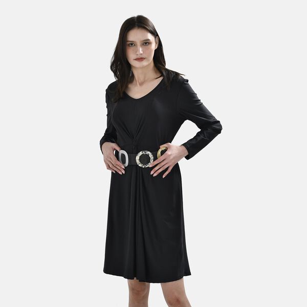 Elastischer G&uuml;rtel mit 5 Harz-Schnallen, Schwarz image number 4