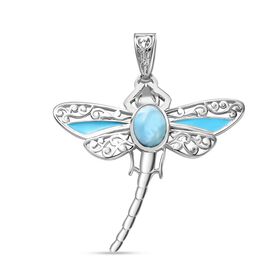 AA Larimar Anhänger 925 Silber rhodiniert