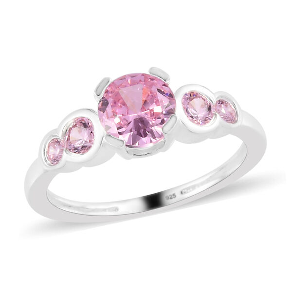 LUSTRO STELLA - Rosa Zirkonia Ring 925 Silber image number 4