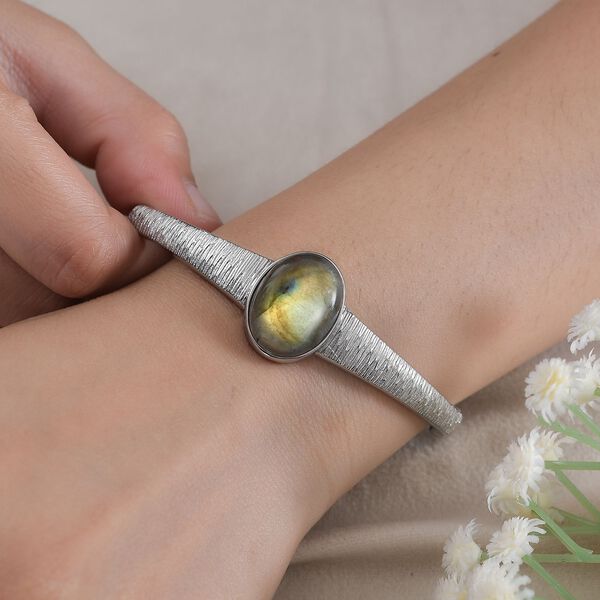 Labradorit Armreif, 19 cm - 15,62 ct. image number 4