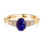 LUXURIANT DIAMOND - AAA Tansanit, Lab Grown Diamant Ring 375 Gold (Gr&ouml;&szlig;e 17.00) ca. 1.53 ct