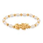Opalite Pixiu Armband, flexibel, gelb vergoldet ca. 35.00 ct
