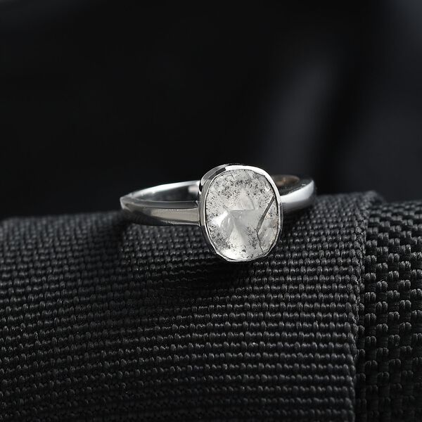 Polki Diamant Ring, 925 Silber (Größe 17.00) ca. 0.75 ct image number 1