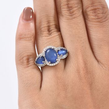 D'Joy Aurora Mondstein und Zirkon Ring - 5,10 ct