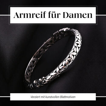 Royal Bali Kollektion - 925 Silber Armreif, 18 cm