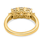 AAA Turkizit und weißer Diamant-Ring, 925 Silber Gelbgold Vermeil  ca. 1,59 ct image number 5
